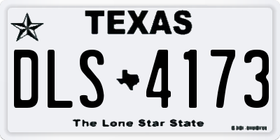 TX license plate DLS4173