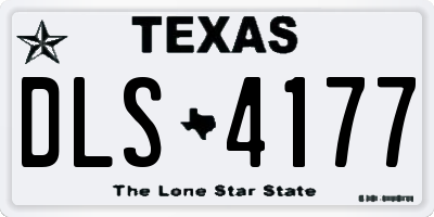 TX license plate DLS4177