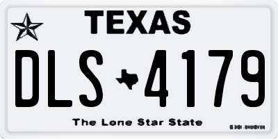 TX license plate DLS4179