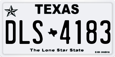 TX license plate DLS4183