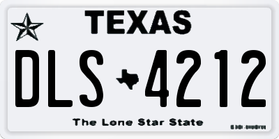 TX license plate DLS4212