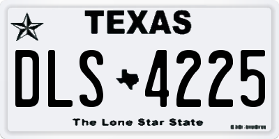 TX license plate DLS4225