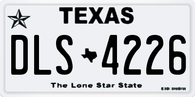 TX license plate DLS4226