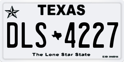 TX license plate DLS4227