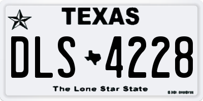 TX license plate DLS4228