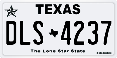 TX license plate DLS4237