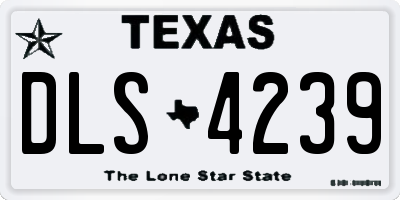 TX license plate DLS4239