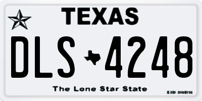 TX license plate DLS4248