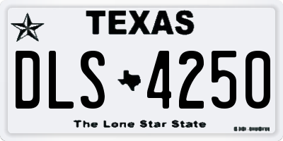 TX license plate DLS4250