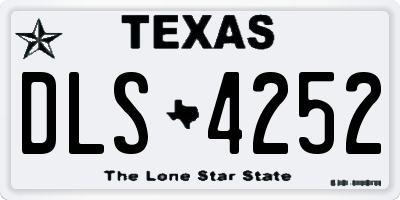 TX license plate DLS4252