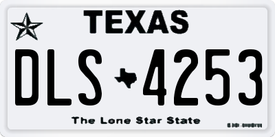 TX license plate DLS4253