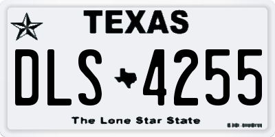 TX license plate DLS4255