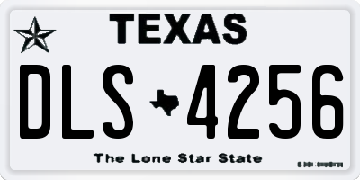 TX license plate DLS4256