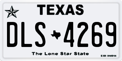 TX license plate DLS4269