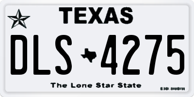 TX license plate DLS4275