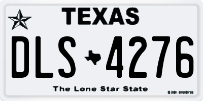 TX license plate DLS4276