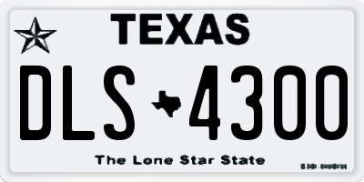 TX license plate DLS4300