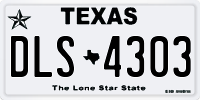 TX license plate DLS4303