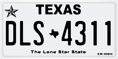 TX license plate DLS4311