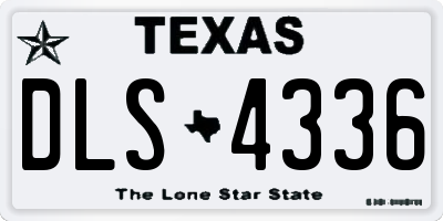 TX license plate DLS4336