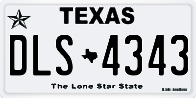 TX license plate DLS4343