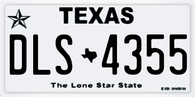 TX license plate DLS4355