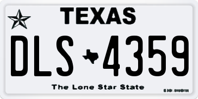 TX license plate DLS4359