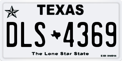 TX license plate DLS4369