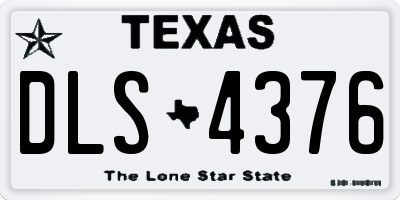 TX license plate DLS4376