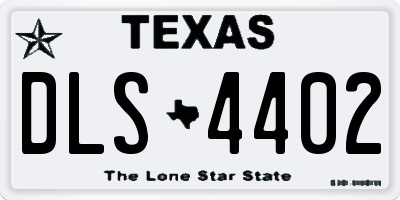 TX license plate DLS4402