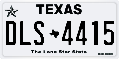 TX license plate DLS4415