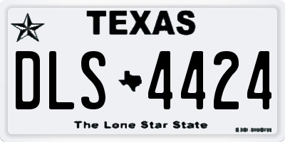 TX license plate DLS4424