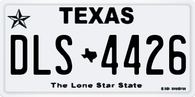 TX license plate DLS4426