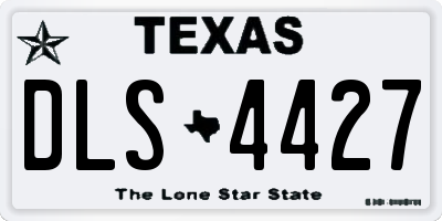 TX license plate DLS4427