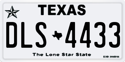 TX license plate DLS4433