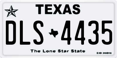 TX license plate DLS4435