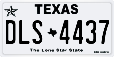 TX license plate DLS4437