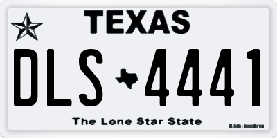 TX license plate DLS4441