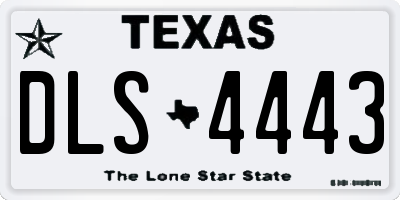 TX license plate DLS4443