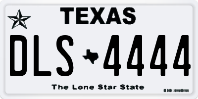 TX license plate DLS4444