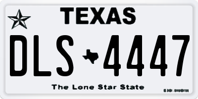 TX license plate DLS4447