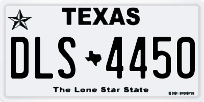 TX license plate DLS4450