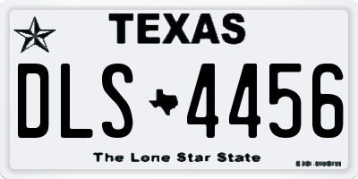 TX license plate DLS4456