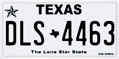 TX license plate DLS4463
