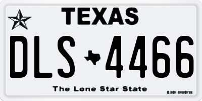 TX license plate DLS4466