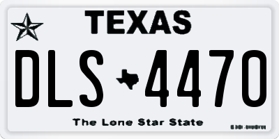 TX license plate DLS4470