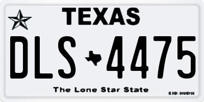 TX license plate DLS4475