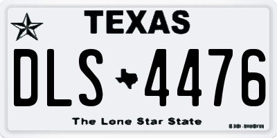 TX license plate DLS4476