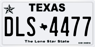 TX license plate DLS4477