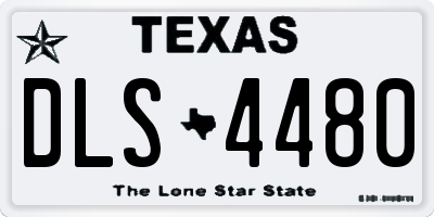 TX license plate DLS4480